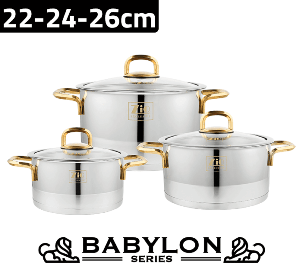 سرویس قابلمه شش پارچه زیو مدل Z-1300-26
