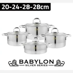 سرویس قابلمه 8 پارچه استیل بابیلون زیو مدل Z-1385