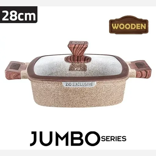 تابه درب دار مربعی زیو طرح جامبو مدل Z-8352-28