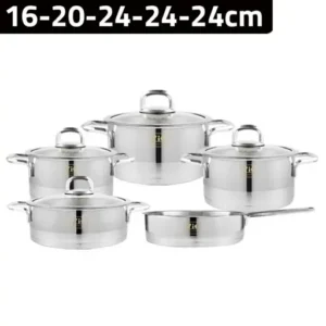 سرویس قابلمه استیل 9 پارچه زیو مدل Z-1395