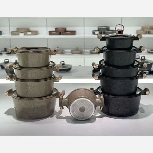 سرویس قابلمه گرانیتی 10 پارچه زیو مدل ZCS-8520