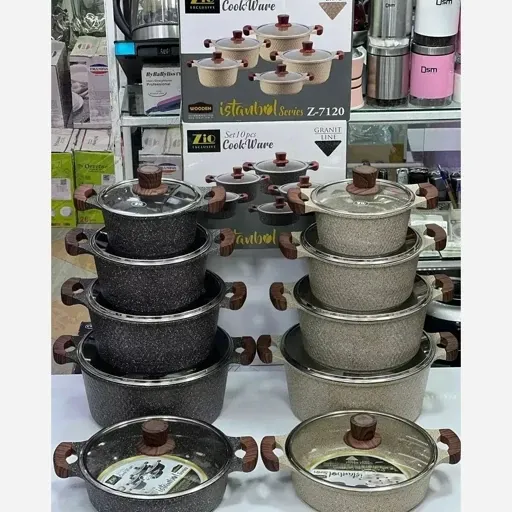 سرویس قابلمه 10 پارچه زیو سری ونوس مدل Z-7130