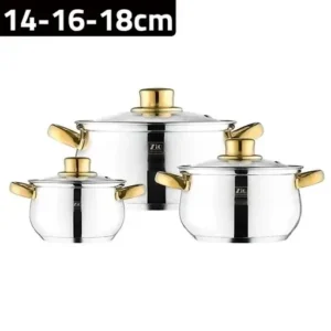 سرویس قابلمه 6 پارچه استیل زیو مدل Z-1118