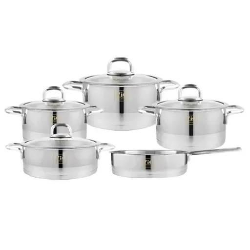 سرویس قابلمه استیل 9 پارچه زیو مدل Z-1395