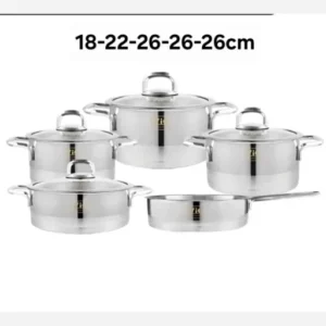 سرویس قابلمه 9 پارچه استیل زیو مدل 1340