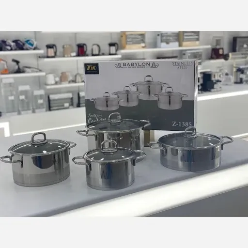 سرویس قابلمه 8 پارچه استیل بابیلون زیو مدل Z-1385