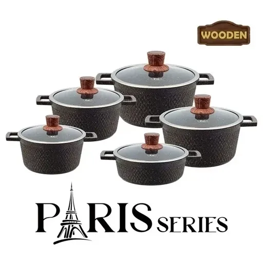 سرویس قابلمه 10 پارچه زیو طرح پاریس مدل Z-7150