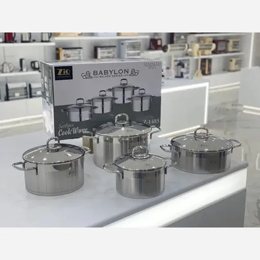 سرویس قابلمه 8 پارچه استیل زیو مدل Z-1485